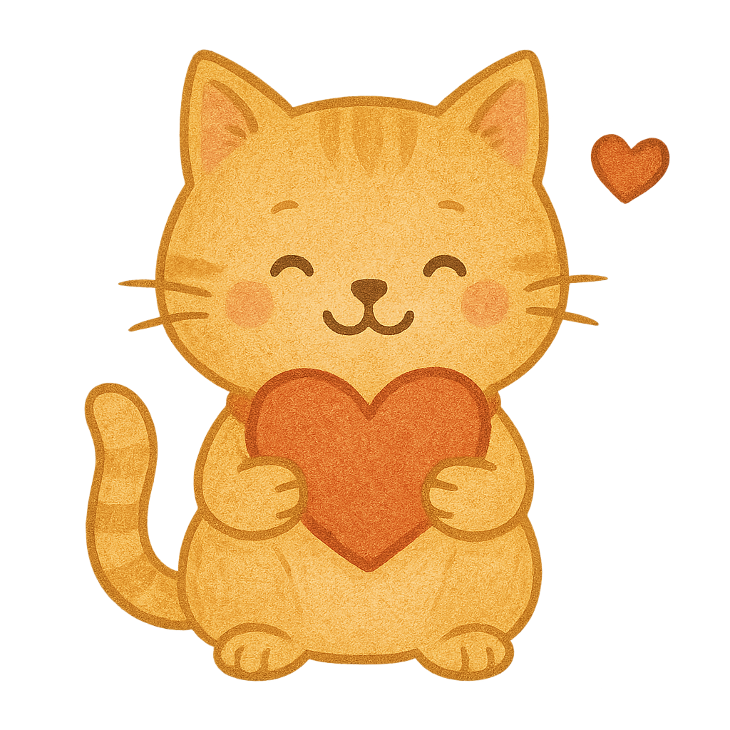 Cat with heart